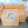 Комплект в кроватку 8 предметов сатин «Милашки Единорог персик»