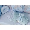 Комплект в кроватку 11 предметов сатин «Шарм» серо-голубой