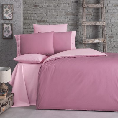 Комплект постельного белья ранфорс «Juliet» розовый Luoca Patisca
