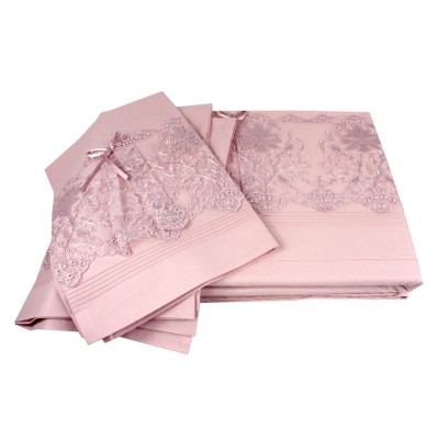 Комплект постельного белья поплин «Exclusive» розовый La Perle