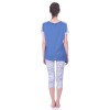 Комплект одежды «Usa» св.синий (футболка капри) Miss First