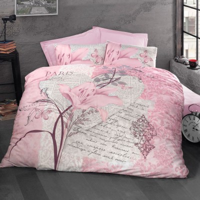 Комплект постельного белья ранфорс «Arte Bella» розовый Luoca Patisca