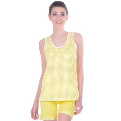 Комплект одежды «Cella» желтый (майка шорты) Miss First