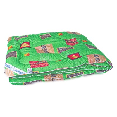 Одеяло зимнее Leleka Textile «Шерстяное эконом» зеленое