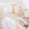 Комплект в кроватку с балдахином 7 предметов «Akvarel Бежевые зайки»