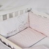 Комплект в кроватку с балдахином 7 предметов «Mi-mi» розовый