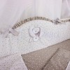 Комплект в кроватку с балдахином 7 предметов «Lucky Star» серый