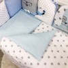 Комплект в кроватку с балдахином 7 предметов «Chudiki standart» голубой