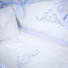 Комплект в овальную кроватку 6 предметов «Mon Amie» голубой