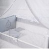 Комплект в кроватку с балдахином 7 предметов «Family Kingdom» серый
