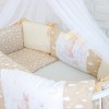 Комплект в овальную кроватку 7 предметов «Akvarel Бежевые зайки»