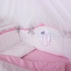 Комплект в кроватку с балдахином 7 предметов «Lucky Star» розовый