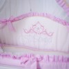 Комплект в овальную кроватку 6 предметов «Mon Amie» розовый
