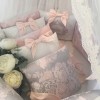 Комплект в кроватку с балдахином 7 предметов «Fiori» розовый