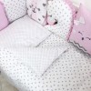 Комплект в кроватку с балдахином 7 предметов «Chudiki standart» розовый