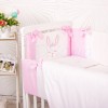 Комплект в детскую кроватку 6 предметов «Smile» розовый