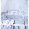 Комплект в овальную кроватку 7 предметов «All Baby» серый