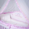 Комплект в овальную кроватку 7 предметов «Mon Amie» розовый