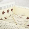 Комплект в кроватку с балдахином 7 предметов «Шоколадные звезды»