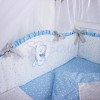 Комплект в кроватку с балдахином 7 предметов «Lucky Star» голубой