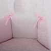 Комплект в овальную кроватку 7 предметов «Жаккард» розовый