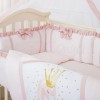 Комплект в кроватку с балдахином 7 предметов «Flamingo» пудра