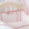 Комплект в кроватку с балдахином 7 предметов «Flamingo» пудра