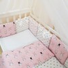 Комплект в кроватку с балдахином 7 предметов «Shine Алиса» розовый