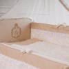 Комплект в кроватку с балдахином 7 предметов «Family Kingdom» кофейный