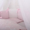 Комплект в овальную кроватку 7 предметов «Жаккард» розовый