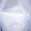 Комплект в овальную кроватку 6 предметов «Mon Amie» голубой