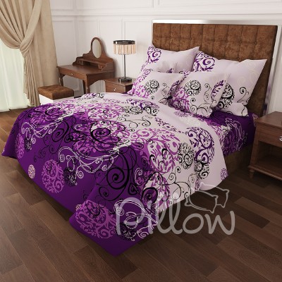 Комплект постельного белья бязь голд «n-0336-violet» NazTextile