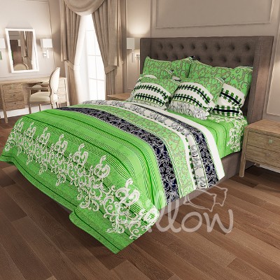 Комплект постельного белья бязь голд «n-6897-green» NazTextile