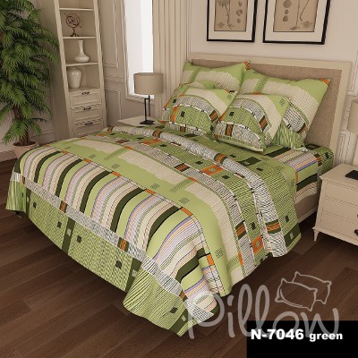 Комплект постельного белья бязь голд «n-7046-green» NazTextile