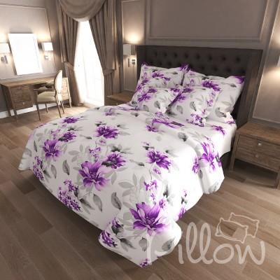 Комплект постельного белья бязь голд «n-7132-violet» NazTextile