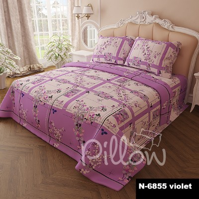 Комплект постельного белья бязь голд «n-6855-violet» NazTextile