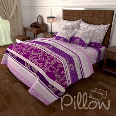 Комплект постельного белья бязь голд «n-7036-purple» NazTextile