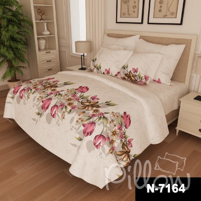 Комплект постельного белья бязь голд «n-7164-pink» NazTextile