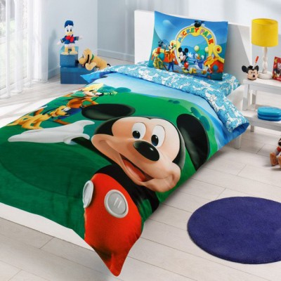 Детский комплект постельного белья ранфорс «Mickey Mouse Club» TAC