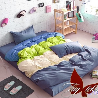 Комплект постельного белья поплин «Color mix APT026» TAG