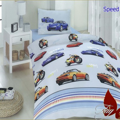 Комплект постельного белья ранфорс «Speed Sport» полуторный | TAG