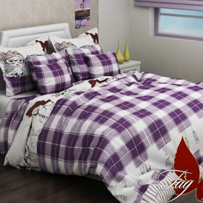 Комплект постельного белья ранфорс «R2068 violet» TAG