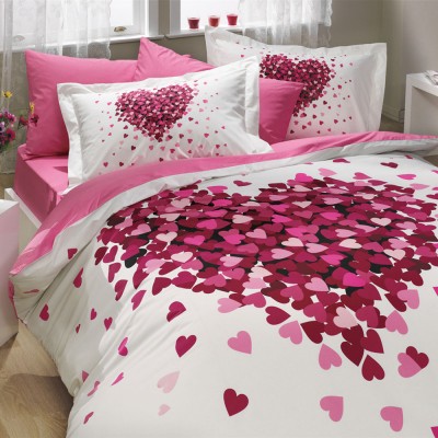 Комплект постельного белья поплин «Juana» евростандарт | розовый | Hobby