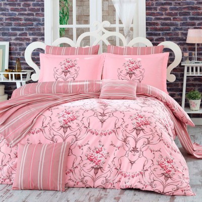 Комплект постельного белья поплин «Ornella» евростандарт | розовый | Hobby