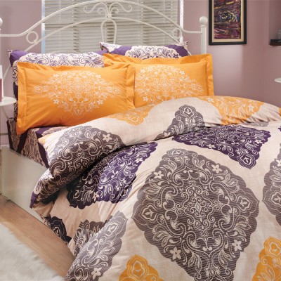 Комплект постельного белья поплин «Amanda» фиолетовый Hobby