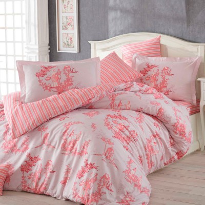Комплект постельного белья поплин «Vanessa» розовый Hobby