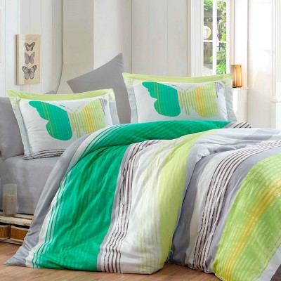 Комплект постельного белья сатин «Nicoletta» зеленый Hobby