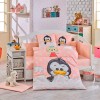 Детский комплект постельного белья поплин «Penguin» персик Hobby