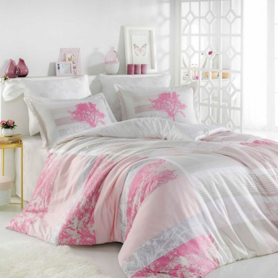 Комплект постельного белья сатин «Elsa» розовый Hobby