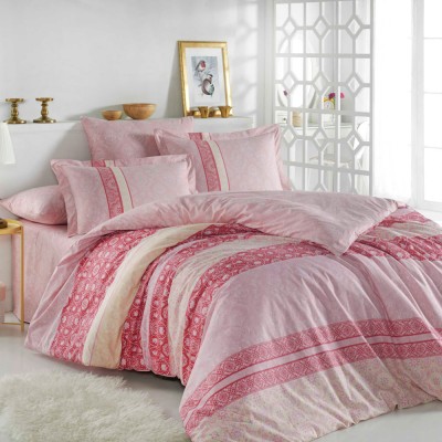 Комплект постельного белья поплин «Emma» розовый Hobby